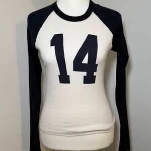 Brandy Melville 14 Graphic Baseball Long Sleeve